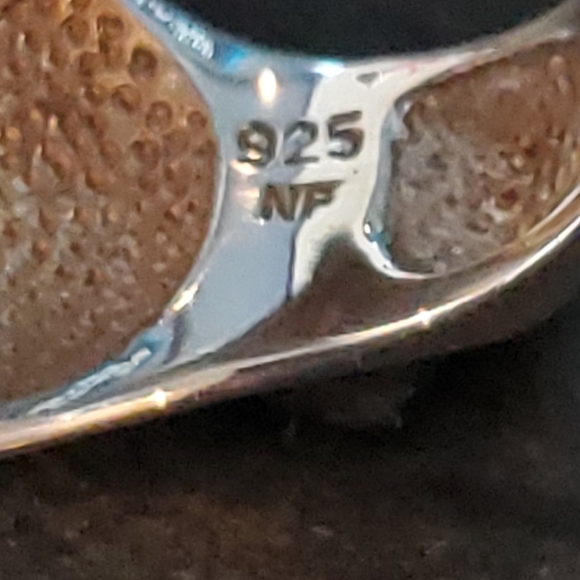 Huge Vintage Sterling Aventurine Stone Ring - Picture 6 of 11